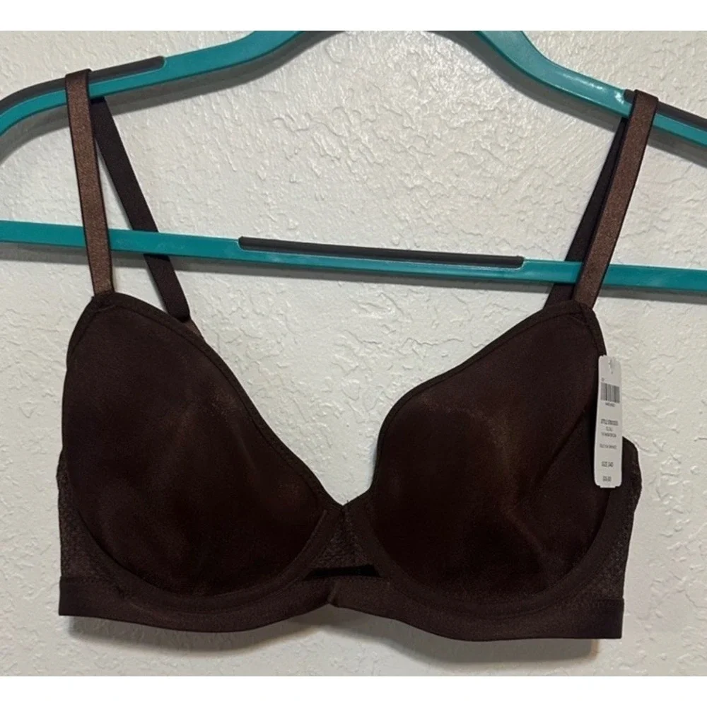 Telltale The Innovator Demi Bra 34D Dolce Vida Dark Nude Brown Underwire New‎